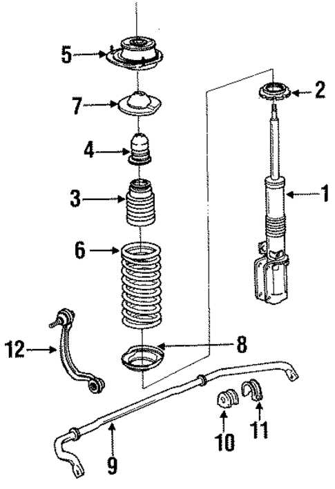 Stabilizer Bar & Components for 1993 Porsche 911 #1