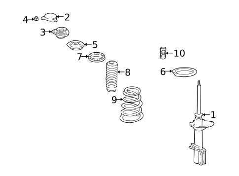 Struts & Components for 1994 Subaru Impreza #1