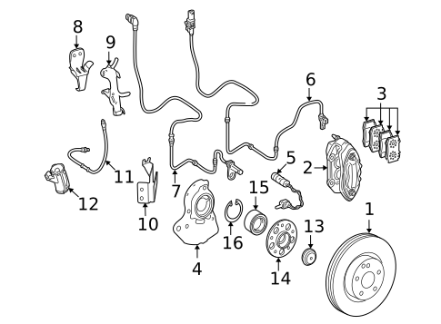 Anti-Lock Brakes for 2010 Mercedes-Benz CL550 #1