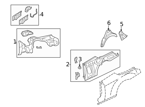 Inner Structure for 2010 Chrysler Sebring #1
