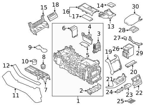 Front Console for 2018 Land Rover Range Rover Sport #0
