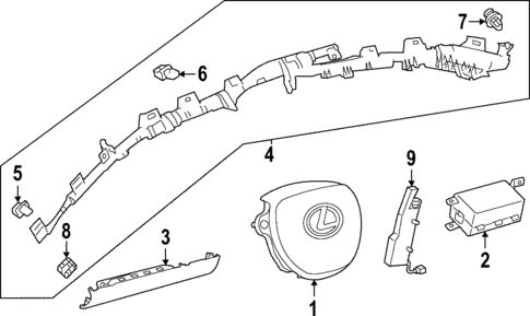 Air Bag Components for 2017 Lexus RC300 #0
