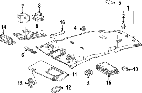 Interior Trim - Roof for 2024 Lexus RX350h #0