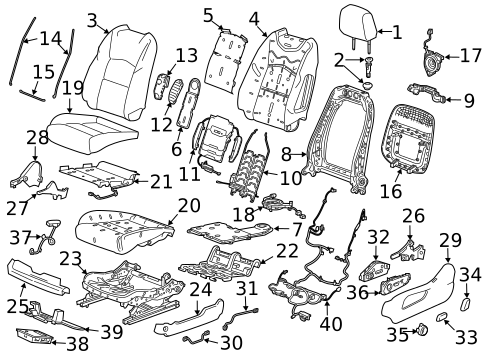 Driver Seat Components for 2022 Cadillac CT5 #3