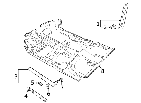 Interior Trim - Pillars for 2001 Saab 9-3 #2
