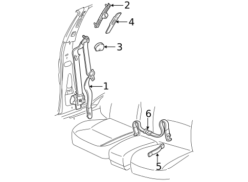 Seat Belt for 2003 Ford Taurus #1