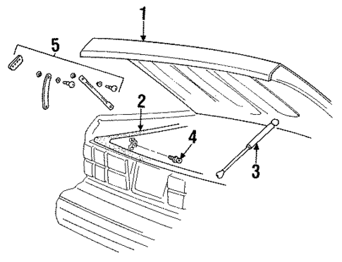 Lid & Components for 1991 Dodge Shadow #0