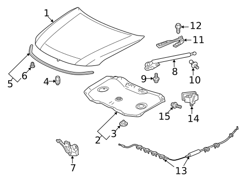 Hood & Components for 2015 Honda Crosstour #0