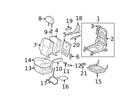Rear Seat Components for 2009 Toyota Highlander #4