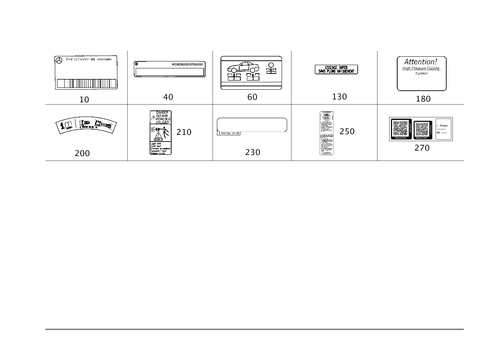 Type Plate, Guide Signs for 1999 Mercedes-Benz SLK230 #2