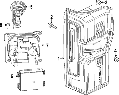 Tail Lamps for 2023 Ford F-250 Super Duty #2