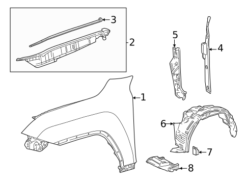 Fender & Components for 2025 Lexus LX700h #1