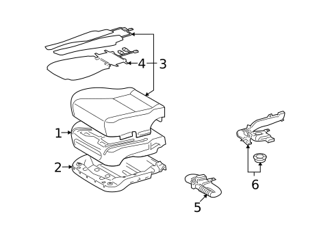 Front Seat Components for 2012 Lexus LS460 #1