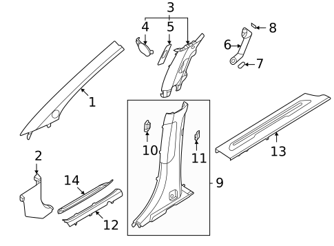 Interior Trim - Pillars for 2025 Kia Carnival #0
