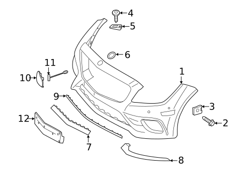 Bumper & Components - Front for 2019 Mercedes-Benz AMG® GT S #5