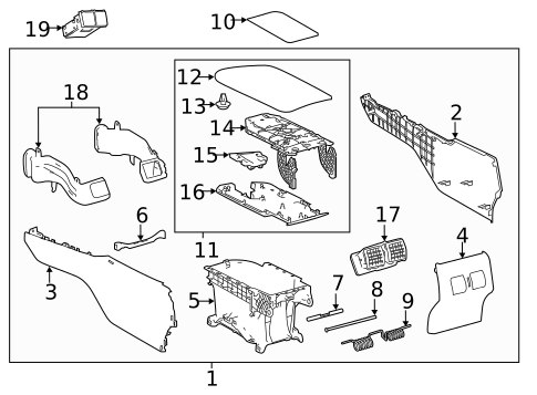 Center Console for 2020 Toyota Camry #3