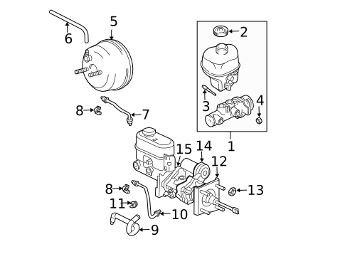 Master Cylinder - Components On Dash Panel for 2004 Dodge Ram 3500 #0