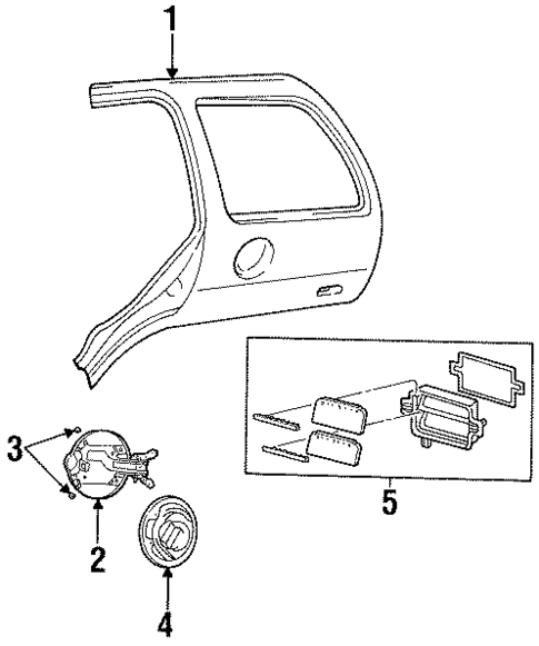 Quarter Panel & Components for 1997 Mercury Tracer #1