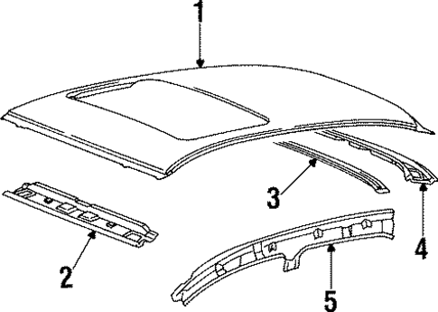 Roof & Components for 2000 Mitsubishi Mirage #3