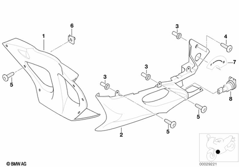 Motorcycle Trim Section, Windshield for 2005 BMW-Motorrad K 1200 LT #5