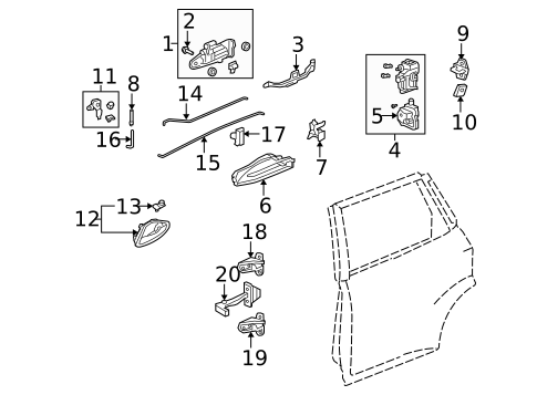 Lock & Hardware for 2008 Honda Fit #1