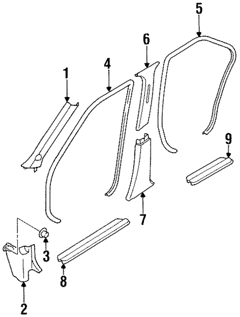 Interior Trim - Pillars for 1998 Nissan Maxima #0