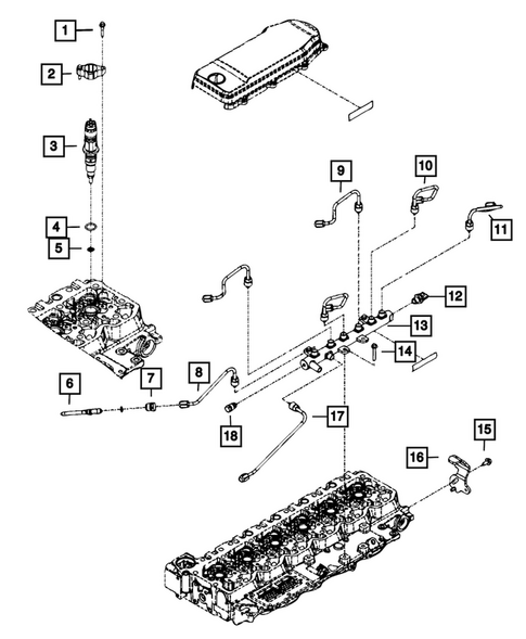 Fuel Rail and Injectors for 2009 Dodge Ram 3500 #1