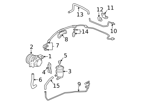 Pump & Hoses for 2005 Honda Accord #0