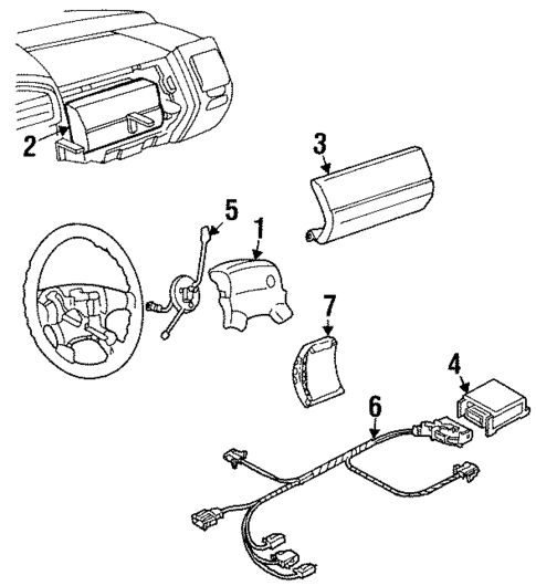 Air Bag Components for 1996 Volkswagen Jetta #0