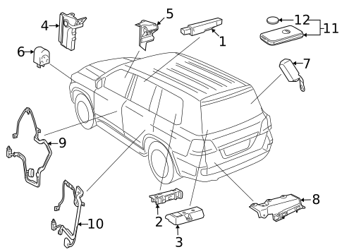 Tire Pressure Monitor Components for 2019 Toyota Land Cruiser #1