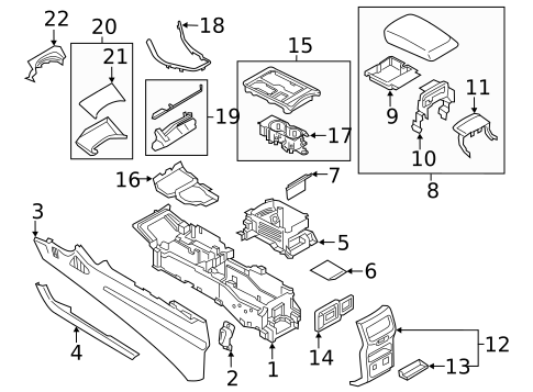 Console for 2021 Ford Edge #0