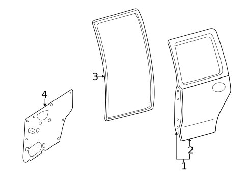 Door & Components for 2003 Mazda Tribute #0