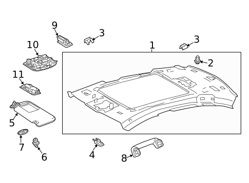 Interior Trim - Roof for 2025 Lexus ES300h #1