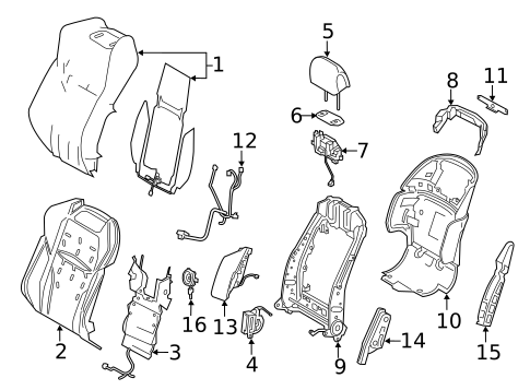 Passenger Seat Components for 2025 Lexus LS500h #3