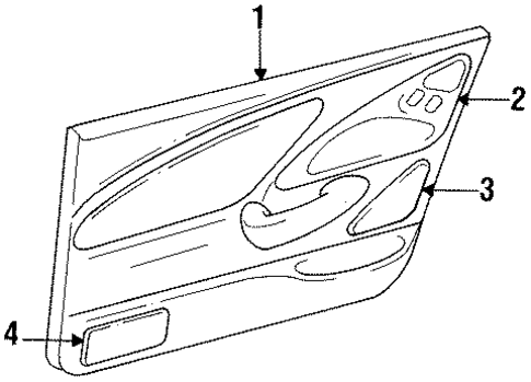 Interior Trim - Door for 1995 Ford Thunderbird #0