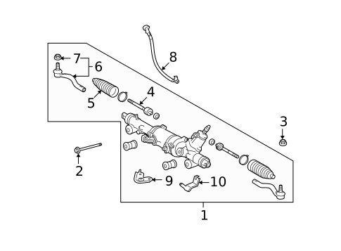 Steering Gear & Linkage for 2011 Lexus IS F #0