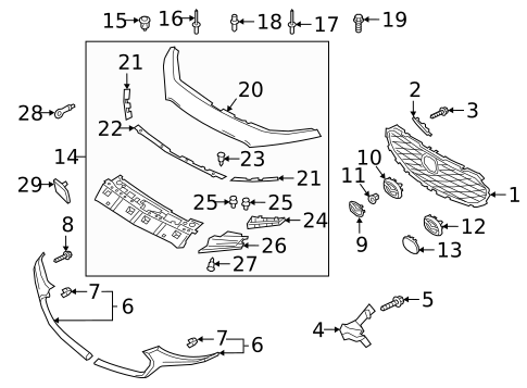Grille & Components for 2023 Mazda 3 #0