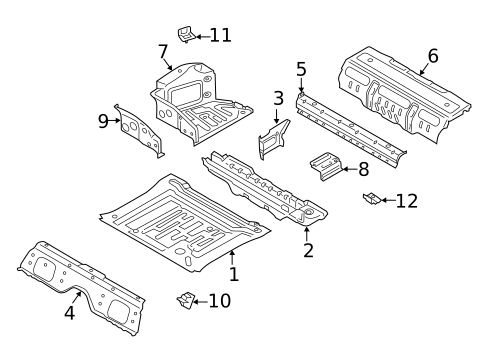 Rear Floor & Rails for 2023 BMW M850i xDrive Gran Coupe #1