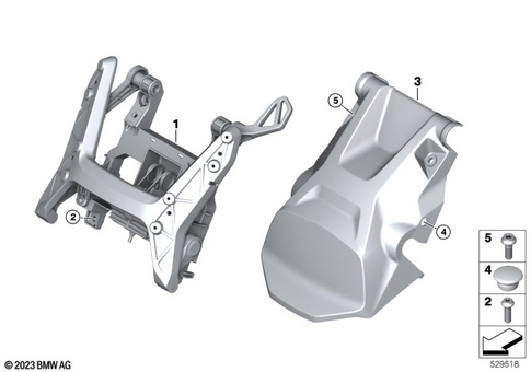 Motorcycle Trim Section, Windshield for 2023 BMW-Motorrad R 1300 GS #5