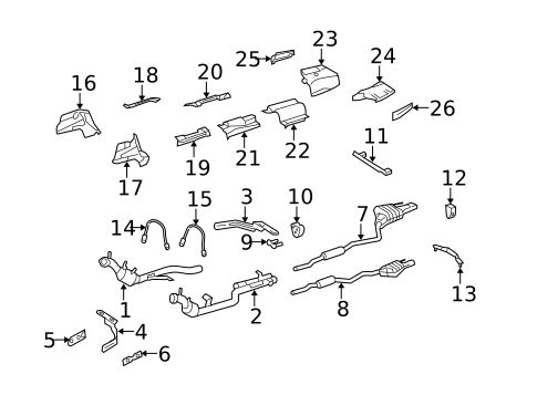 Exhaust Components for 2007 Mercedes-Benz S600 #0