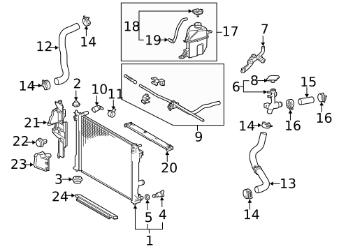 Radiator & Components for 2020 Toyota Camry #0
