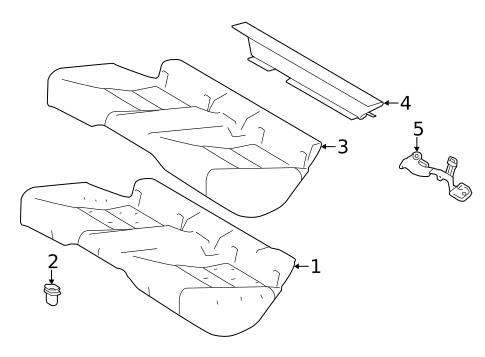 Rear Seat Components for 2024 Lexus IS300 #1