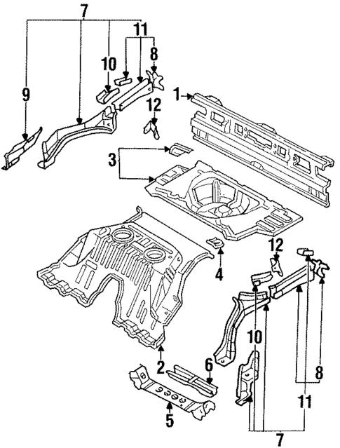 Rear Body for 1996 Nissan 300ZX #1