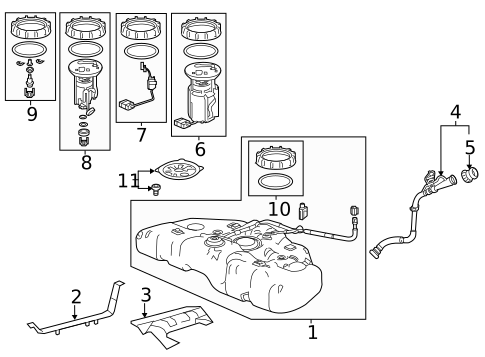 Fuel System Components for 2016 Acura RLX #0