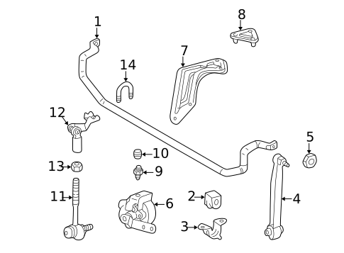 Stabilizer Bar & Components for 2002 Mercedes-Benz CLK 55 AMG® #0