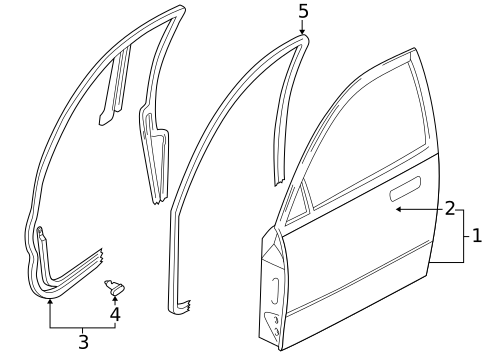 Door & Components for 1997 Mazda Millenia #0