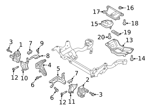 Engine & Trans Mounting for 2014 Audi A5 Quattro #1