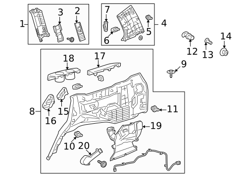 Interior Trim - Quarter Panels for 2009 Lexus LX570 #1