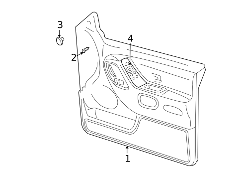 Interior Trim - Front Door for 2002 Jeep Grand Cherokee #0