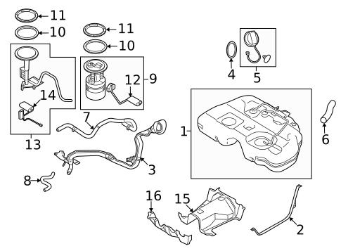 Fuel System Components for 2009 Nissan Murano #0